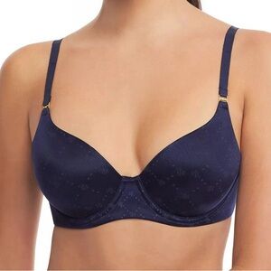 NWT Lauren Ralph Lauren 34D Repeat-Logo print Full Coverage T-Shirt Bra